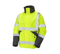 Leo Workwear Bickington ISO 20471 CL 3 Superior Bomber Jacket Hi-vis YellowMediu
