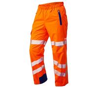 Leo Workwear L20 Lundy Men Hi Vis Rain Trousers #M~Orange