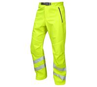Leo Workwear Landcross WT01 Hi-Vis Soft Shell Quick Drying Water Repellent Finish Stretchable Work Trouser, 6X-Large, Hi-Vis Yellow