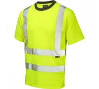 Leo Workwear Newport ISO 20471 Class 2 Comfort T-Shirt Hi-Vis Yellow 2 2XL