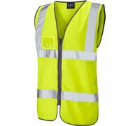 Leo Workwear Rumsam ISO 20471 Class 2 Waistcoat Zip & ID Pocket Hi 5XL