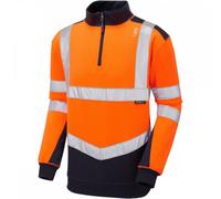 Leo Workwear Tapeley ISO 20471 Class 2 Ecoviz Pc Dual Colour 1/4 Zip S 4XL