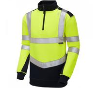 Leo Workwear Tapeley ISO 20471 Class 2 Ecoviz Pc Dual Colour 1/4 Zip S XL