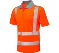 Leo Workwear Woolacombe ISO 20471 Class 2 Coolviz Plus Polo Shirt Hi-V XL