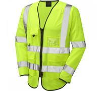 Leo Workwear Wrafton ISO 20471 Class 3 Superior Sleeved Waistcoat Hi-V M