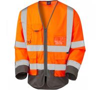 Leo Workwear Wrafton ISO 20471 Class 3 Superior Sleeved Waistcoat Hi-V XS
