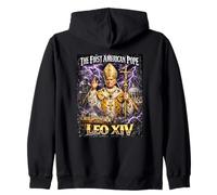 Leo XIV The First American Pope Catholic Chicago Bootleg Zip Hoodie
