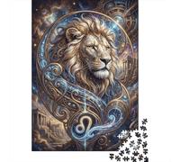 Leo Zodiac 1000 Piece Jigsaw Puzzle,Premium Cardboard,Educational Toy,Whimsical Challenge,Great Gifts,Home Wall Decor,Adults & Kids 14+,Stress Relief 38x26cm
