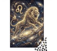 Leo Zodiac 1000 Piece Jigsaw Puzzle,Premium Cardboard,Gift Idea,Stress Relief,Impossible Challenge,Educational Toy,Home Wall Decor,Adults & Kids 14+ 70x50cm
