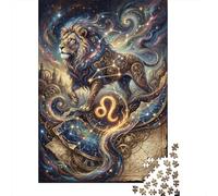 Leo Zodiac 1000 Piece Jigsaw Puzzle,Premium Cardboard,Impossible Challenge,Educational Toy,Home Wall Decor,Gift Idea,Adults & Kids 14+,Stress Relief 70x50cm