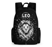 Leo Zodiac 17" Laptop Backpacks Casual Daypacks Large Capacity Shoulder Bag for Camping Hiking Travel