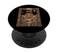 Leo Zodiac Astrology Symbol Tarot Card Style PopSockets Adhesive PopGrip