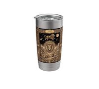 Leo Zodiac Astrology Symbol Tarot Card Style Stainless Steel Insulated Tumbler