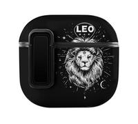 Leo Zodiac Compatible with Airpods 4 Case PC Scratch-Resistant Drop-Proof Protective Cover with Secure Buckle
