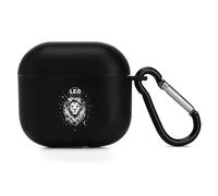 Leo Zodiac Compatible with Airpods 4 Case TPU Scratch-Resistant Drop-Proof Protective Cover with Keychain