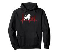 Leo Zodiac Heartbeat Lion Sign July August Birthday Pullover Hoodie