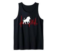 Leo Zodiac Heartbeat Lion Sign July August Birthday Tank Top