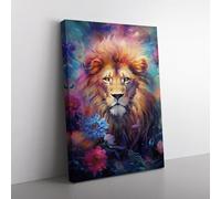 Leo Zodiac Impressionism Art Canvas Print for Living Room Bedroom Home Office Décor, Wall Art Picture Ready to Hang, 76x50 cm (30x20 Inch)