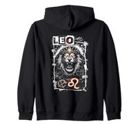 Leo zodiac roaring lion firey sign Zip Hoodie