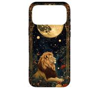 Leo Zodiac Sign Art Deco Celestial Astrology Moon Lion Case for iPhone 17 Pro Max