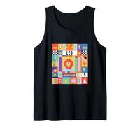 Leo Zodiac Sign Bauhaus Style - Modern Astrology Art Design Tank Top