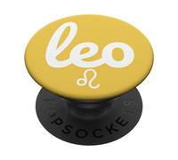 Leo - Zodiac Sign - Celestial Horoscope - Bright Yellow PopSockets Adhesive PopGrip