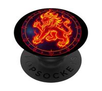 Leo Zodiac Sign - Cosmic Fire Lion Galaxy PopSockets Adhesive PopGrip