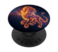 Leo Zodiac Sign Cosmic Fire Lion Galaxy PopSockets Adhesive PopGrip