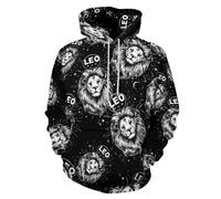 Leo Zodiac Unisex Hoodies Loose Pullover Hooded Sweatshirt Casual Sweater Tops with Pocket
