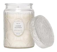 LEOBEN CO - Amber Saffron Scented Candle - 18oz, Heirloom Collection Design - 80 hr Burn Time - Poured in California Using Vegan Soy Wax and Essential Oils - Made in Small Batches