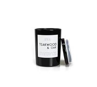 Leoben Co | Masculine Aromas | Small Batch | Soy Wax | 40 Hours | Scented Mens Candles with Natural Essential Oils | Vegan (Teakwood & Oak)