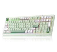 LEOBOG x Aula Gaming Keyboard, Wireless Creamy Keyboard, Bluetooth Computer Keyboards Mechanical Feeling Full Size with Number Pad Light Up RGB Backlit Tri-Mode BT/2.4GHz/USB-C - K99 Green