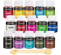 LEOBRO Holographic Fine Glitter15 Colors, Extra Fine Resin Craft Glitter for Jewelry Art, Christmas, Cosmetic Uses