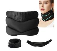 Leocfy Neck Brace Device for Sleeping, 2025 New Adjustable Soft Foam Neck Support for Snoring, Anti-Forward tilt Neck Traction Device Neck Cover, Breathable Comfort for Home/Office Use/Travel(1PCS)