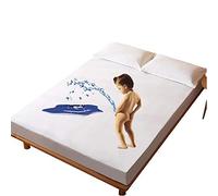 LEOCLOTHO Waterproof Mattress Protector UK King Size, Cotton Soft and Breathable Fitted Bed Cover White 140 x 200 x 30cm