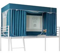 Leodun Bed Canopy Tent for Twin Bed, Portable Indoor Tent with 3 Doors, Breathable Blackout Fabric (Mattress Not Included) (Light Blue, 190 x 90 x 110 CM)