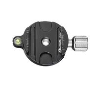 Leofoto DM-47 47mm QR Discal Clamp 3/8" w 1/4" Adapter & Level Arca/RRS Compatible for Tripod Head QR