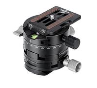Leofoto - G2 Geared Panning Clamp with NP-60 Quick Release Plate - Easy to Place on Leofoto Ballhead - G2+NP-60