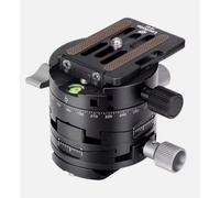 Leofoto - G2 Geared Panning Clamp with NP-60 Quick Release Plate - Easy to Place on Leofoto Ballhead - G2+NP-60