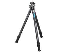 Leofoto LS-364CL+LH-47SC Elongated Tripod, Ranger Series, Carbon Fiber, 4 Leg Sections, Lightweight, LH-47 Ball Head Set, Hybrid Clamp, Arca and Picatinny Compatible