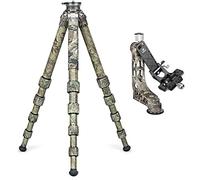Leofoto Max Birder Full Camouflage LS-365CEX+PG-1 Carbon Fiber CF 5 Section with Built-in Leveling Base 15° Tilt + Gimbal Head w Guitar Carry Case