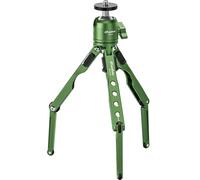 Leofoto MT-03mini Mini Table Top Tripod Kit w MBH-20 Ball Head | CNC Pocket Stand | Flexible Spider Legs |Lightweight 0.29lb Max Load 4.4lb | for Cameras, Smartphone Vlog, Photography Travel (Green