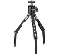 Leofoto MT-03mini Mini Table Top Tripod Kit w MBH-20 Ball Head | CNC Pocket Stand | Flexible Spider Legs |Lightweight 0.29lb Max Load 4.4lb | for Cameras, Smartphone Vlog, Photography Travel (Black)