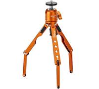 Leofoto MT-03mini Mini Table Top Tripod Kit w MBH-20 Ball Head | CNC Pocket Stand | Flexible Spider Legs |Lightweight 0.29lb Max Load 4.4lb | for Cameras, Smartphone Vlog, Photography Travel (Orange)