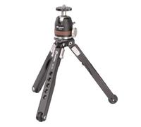 Leofoto - Pocket Mini Tripod - Ideal for a Travel Photographer - Load capacity of 2kg - Extendable Feet - Min. Height of 7,5 cm to a Max. Height of 23 cm - MT-03 + MBH-19