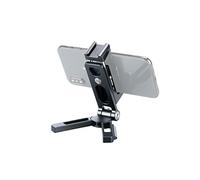 LEOFOTO PS-2 Phone Holder, Cell Phone Stand, Adjustable Angle, Compact and Portable, 1/4" Screw Thread, Arca Compatible (Black)