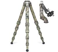 Leofoto - Ranger - Carbon Tripod with Swing Head - Ideal for Sports, Nature and Wildlife Photography - LS-365C+PG-1 - Full Camo