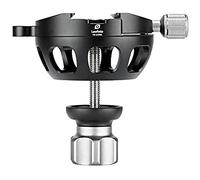 LEOFOTO YB-100SK 100mm Leveling Half Ball Adapter & Arca/RRS Compatible Clamp w Bubble Level for Bowl Tripod Short Low Profile Handle Hollow Lightweight