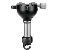 LEOFOTO YB-75LK 75mm Leveling Half Ball Adapter & Arca/RRS Compatible Clamp w Bubble Level for Bowl Tripod Long Handle & Sandbag Hook