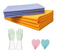 Leogony 11 PCS Miracle Shammy Cloth, Multipurpose Ultra Absorbent Cleaning Cloth Set for Car, Kitchen, Bathroom Removing Oil and Stain